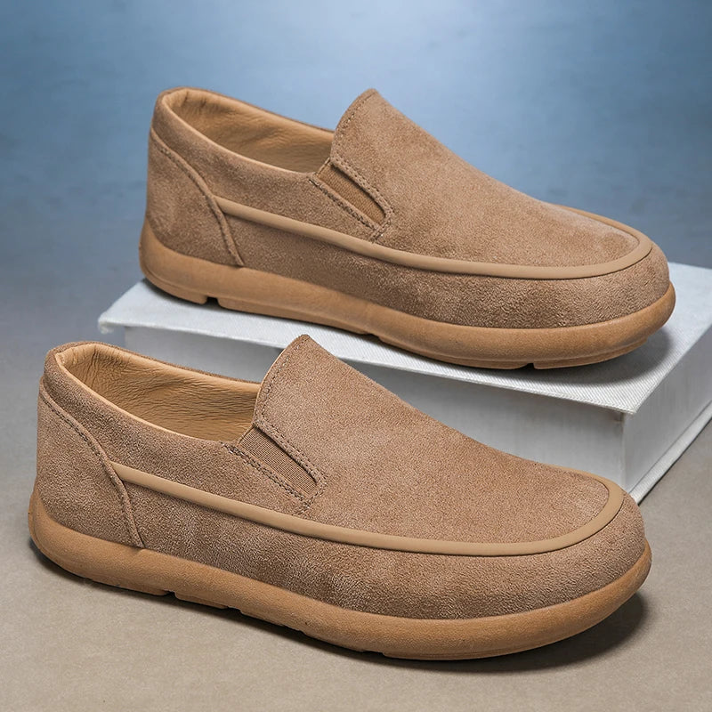 Zapatillas sin cordones para hombre, transpirables, modernas, versátiles, informales, mocasines, zapatos cómodos para conducir, mocasines ligeros