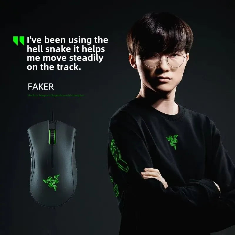 Razer Mouse Purgatory Viper edición estándar 6400DPI ratón para juegos con cable mercancía de marca regalo de graduación de cumpleaños al por mayor