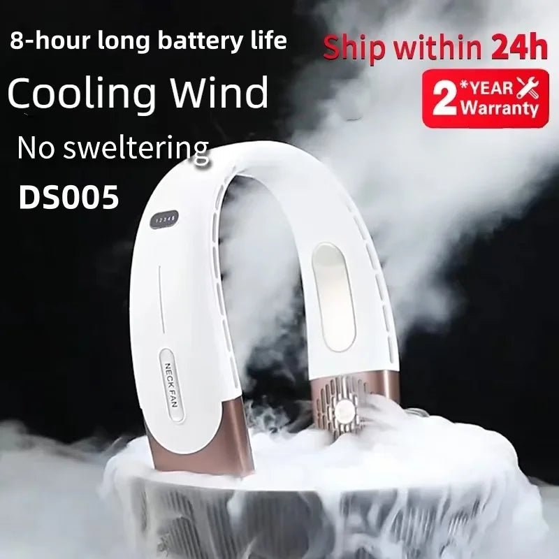 Ventilador de Cuello Sin Aspas 8000mAh con Pantalla LED