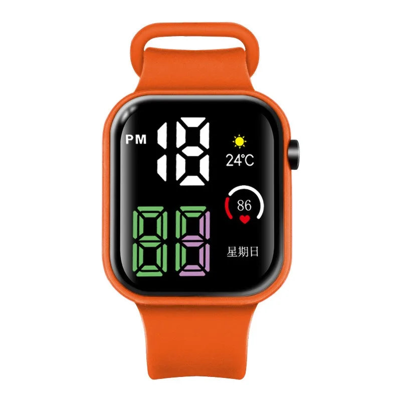 Reloj Deportivo Digital LED Luminoso para Niños