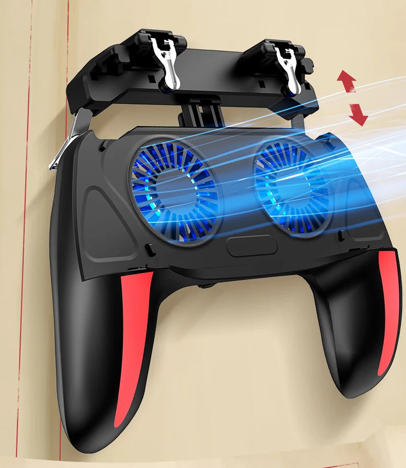 Mando de juegos H10 con agarre de mano, Joystick para Pubg, ventilador de refrigeración con gatillo, refrigerador para teléfono, batería de 5000mAh/alimentado por USB