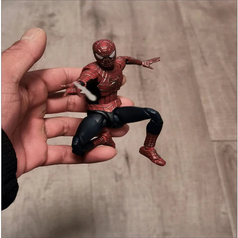 Figura de Acción de Spiderman de 14 cm de Hot Toys - Versión Peter Tobey Maguire Anime Shf, Modelo Articulado, Muñeco Coleccionable, Regalo