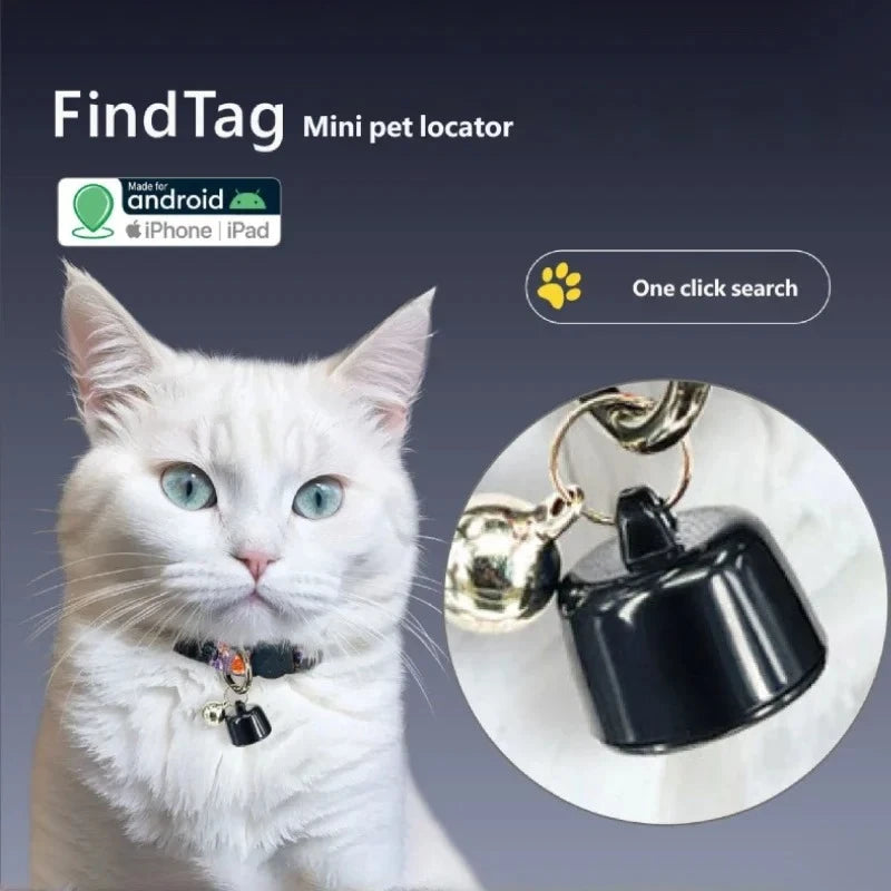 Mini Rastreador GPS para Mascotas, Localizador Global Compatible con Android iOS, Visualiza el Movimiento de las Últimas 3 Días para Pájaros, Perros y Gatos