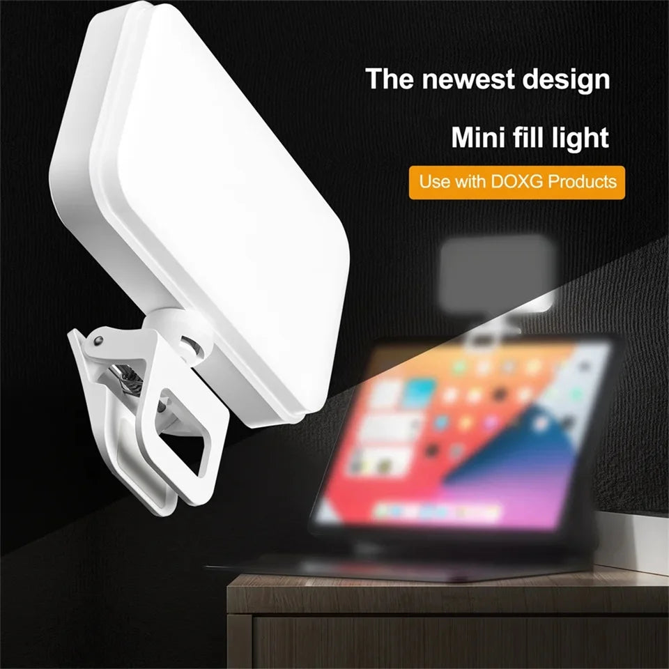 Luz LED de bolsillo COOL DIER para selfies, compatible con iPhone, iPad, teléfonos móviles y portátiles, con clip, flash, luz de relleno para video y fotografía, lámpara de fotografía.