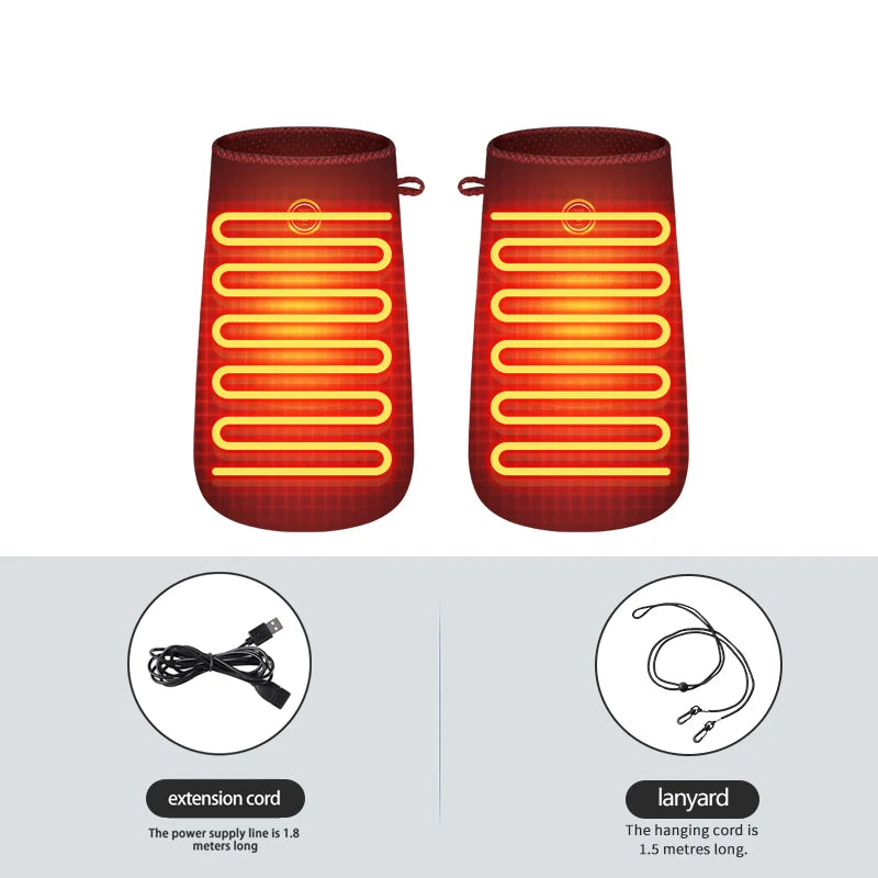 Guantes Eléctricos con Calor y Vibración, Masajeador con 3 Temperaturas Ajustables, Compresa Caliente para Aliviar el Malestar de Manos y Dedos