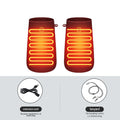 Guantes Eléctricos con Calor y Vibración, Masajeador con 3 Temperaturas Ajustables, Compresa Caliente para Aliviar el Malestar de Manos y Dedos