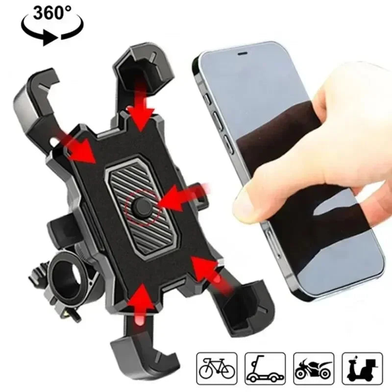 VIKEFON 360 °   Soporte Giratorio para Teléfono de Bicicleta Eléctrica para iPhone, Soporte para Bicicleta de Montaña, Motocicleta, Soporte Antideslizante para Ciclismo