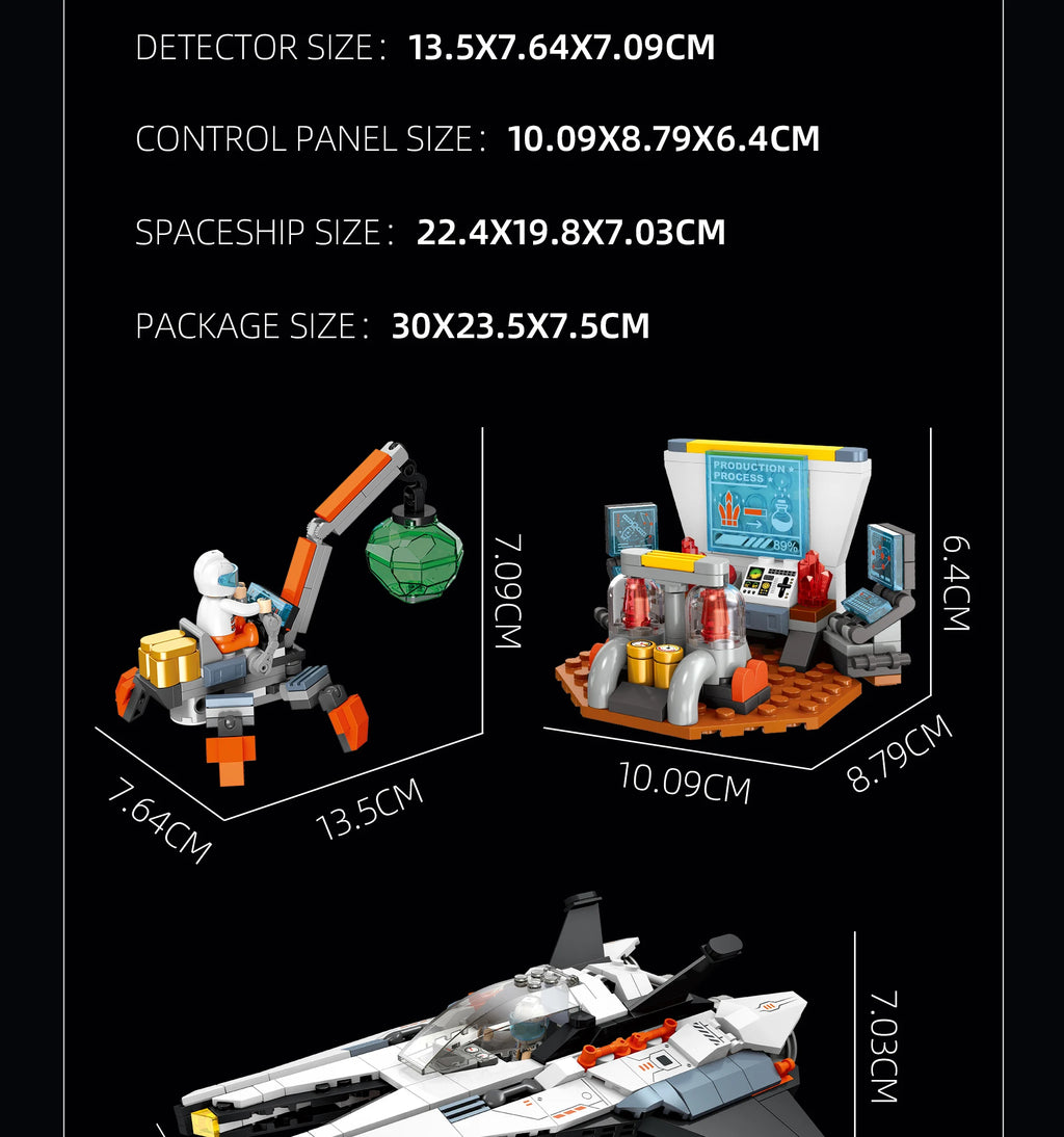 LL003 Serie Aeroespacial, Juguetes Creativos para el Hogar, Set de Bloques de Construcción de Naves Espaciales, Juguete Educativo para Niños, Regalo de Cumpleaños