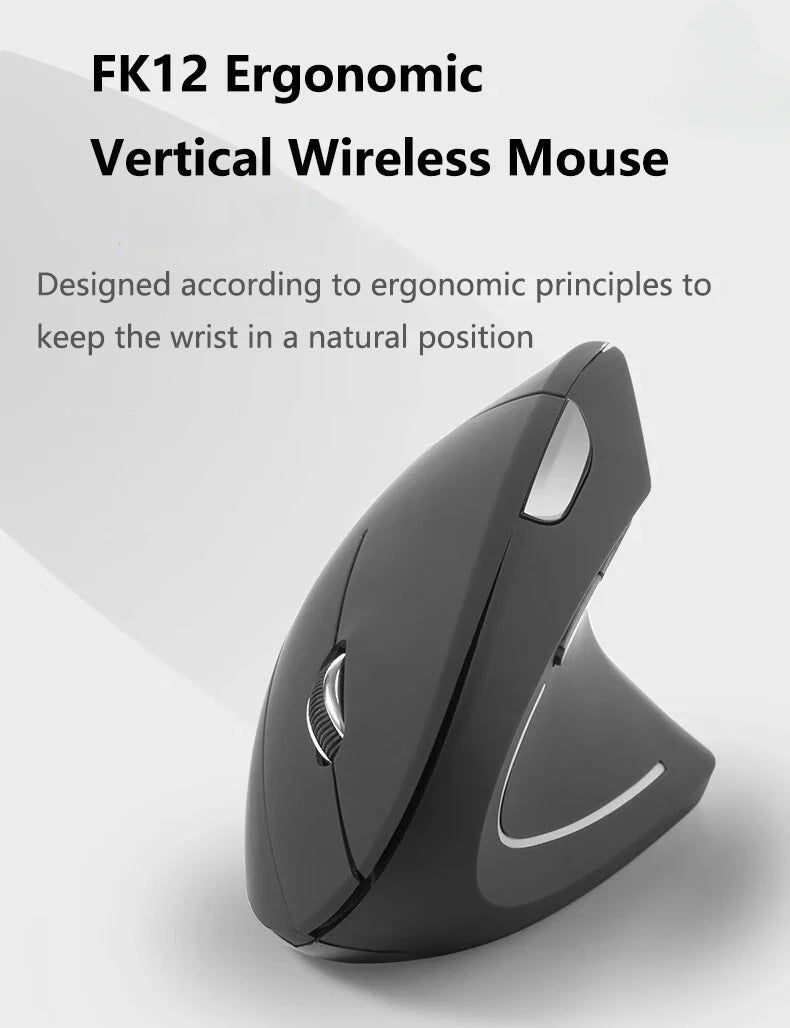 Ratón ergonómico Vertical para juegos, Kit de ratón inalámbrico recargable para jugadores, ratón óptico 2,4G, ordenador, PC, portátil, escritorio, USB