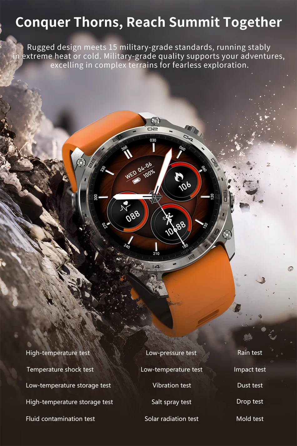 Reloj Inteligente HD300 Pro con GPS Offline, Memoria 4GB y Linterna