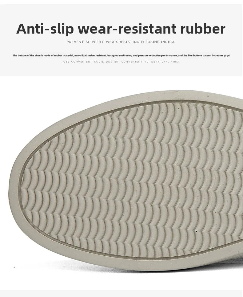 Zapatos Casuales de Cuero Genuino para Hombre - Suela Gruesa
