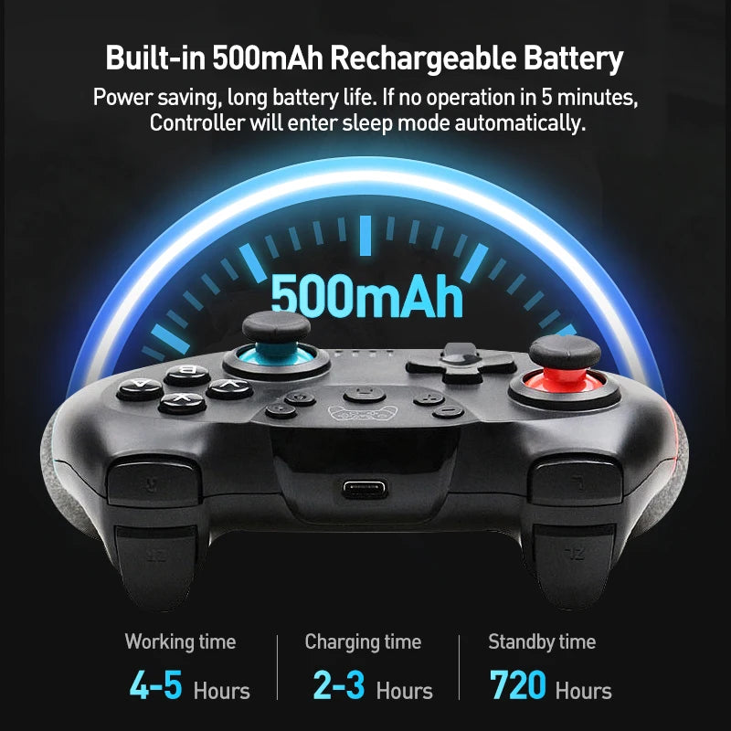 Control Inalámbrico Bluetooth para Nintendo Switch y OLED Lite, Control Remoto para PC, Joystick, Gamepad, Mando para Juegos de Computadora