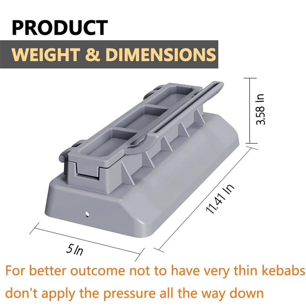 LMETJMA Prensa Grande para Hacer Kebab, Máquina Manual de Plástico para Hacer Kebab, Molde para Hacer Kabob, Brochetas para Barbacoa