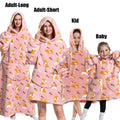 Sudaderas con capucha Extra largas de invierno para mujer, ropa de casa, sudadera de dibujos animados para adultos, jersey con bolsillo grande, mantas suaves y acogedoras de gran tamaño