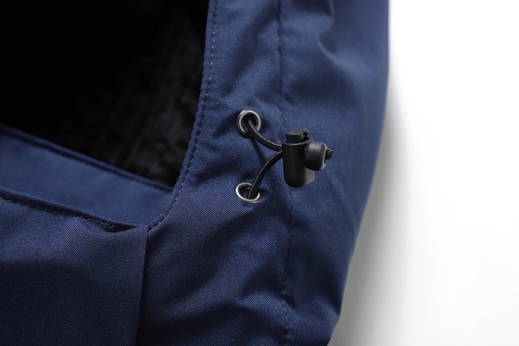 Parka Militar con Capucha y Forro Cálido para Hombre, Invierno