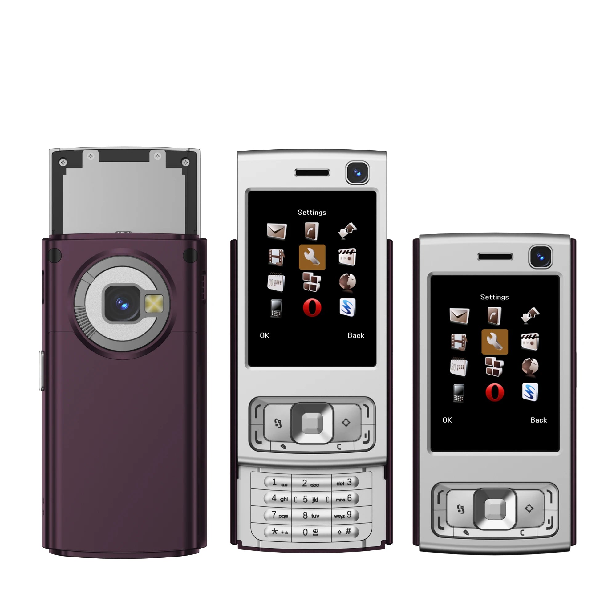 SERVO N95 PRO Slider teléfono móvil 2 SIM llamada grabación velocidad Dial Magic Voice Video Player linterna 2G GSM características teléfonos móviles