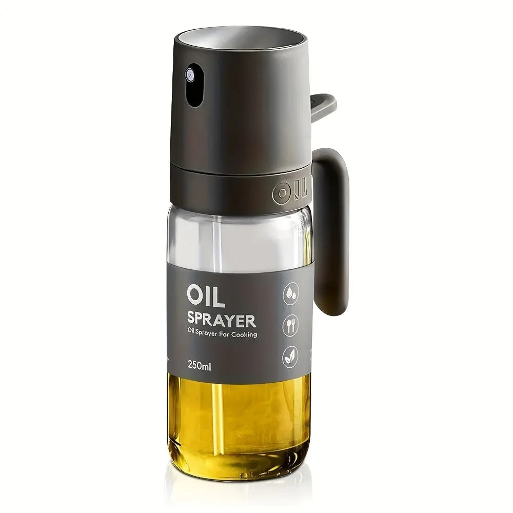 Pulverizador de aceite de 250ML, vidrio de alto borosilicato sin BPA, señor de aceite de cocina, pulverizador de aceite de oliva para freidora de aire, ensalada, barbacoa, utensilio de cocina