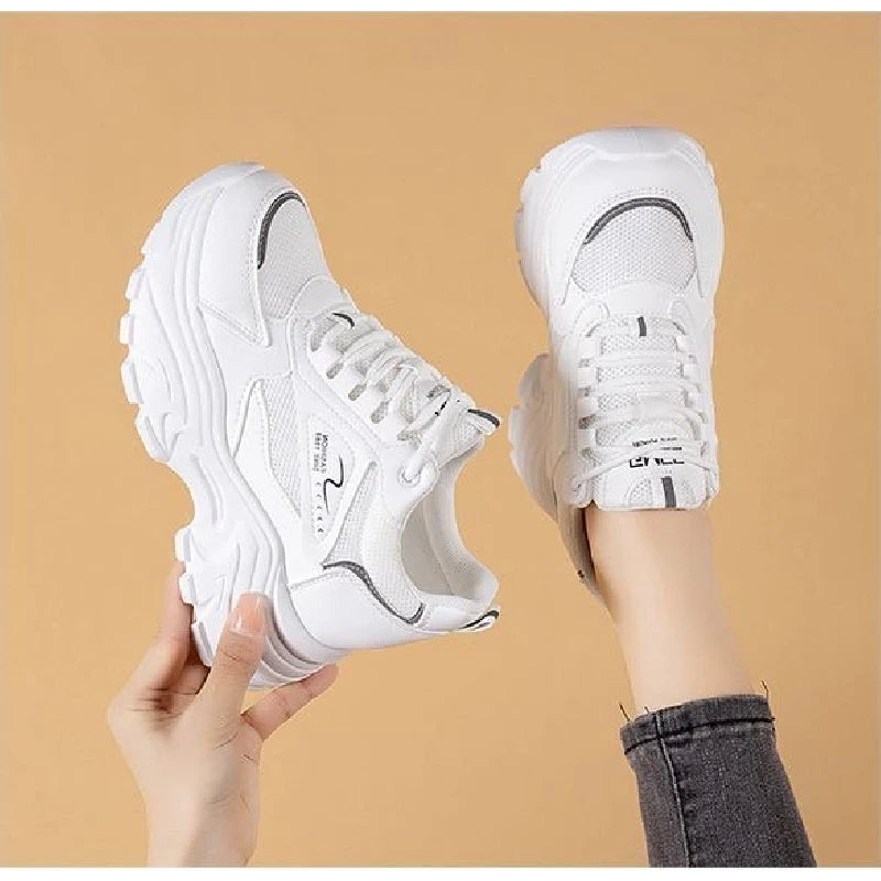 Zapatillas Deportivas para Mujer, Ligeras y Transpirables, con Plataforma, Estilo Chunky, con Malla, para Uso Diario y Senderismo