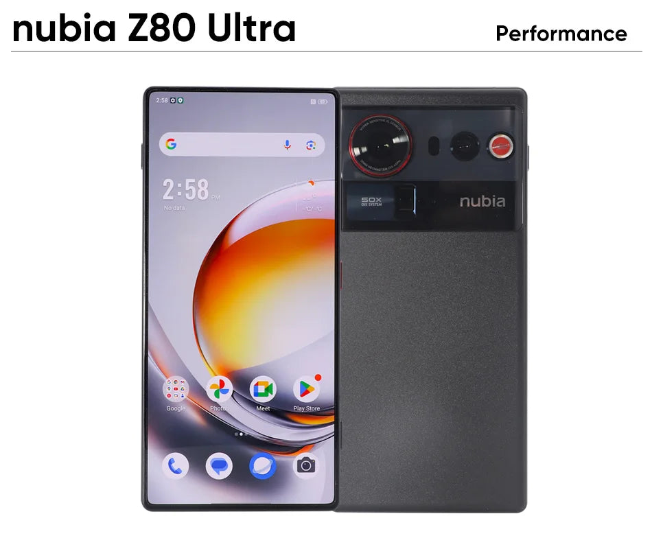 Teléfono Inteligente nubia Z80 Ultra 5G Oficial, Versión Global, Snapdragon 8 Elite Gen 5, 7200 mAh, Pantalla OLED de 6.85'' y 144 Hz, Carga Rápida de 90 W