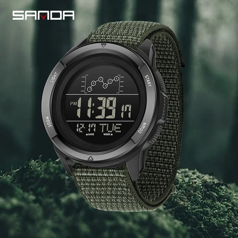 Reloj Deportivo Digital SANDA con Correa de Nailon y Alarma