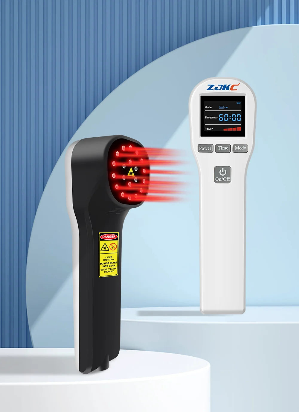 ZJKC-láser de terapia de bajo nivel para curación de heridas, esguinces de talón de ciática, alivio del dolor de cuello, dispositivo de terapia láser frío, 808nm, 650nm