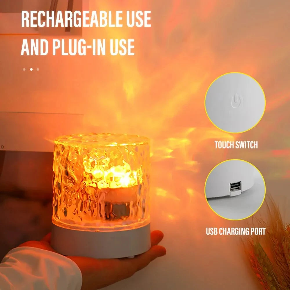 Proyector LED de Ondas de Agua con Luz Nocturna RGB