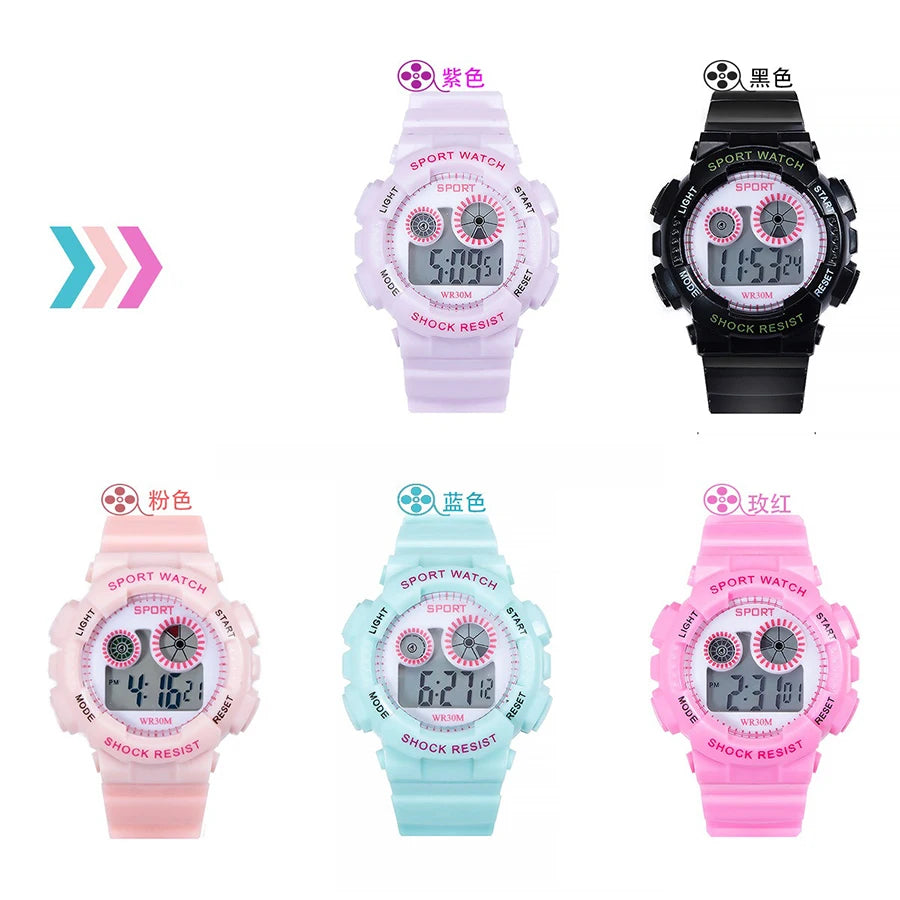 Reloj Deportivo Digital LED Impermeable para Niños