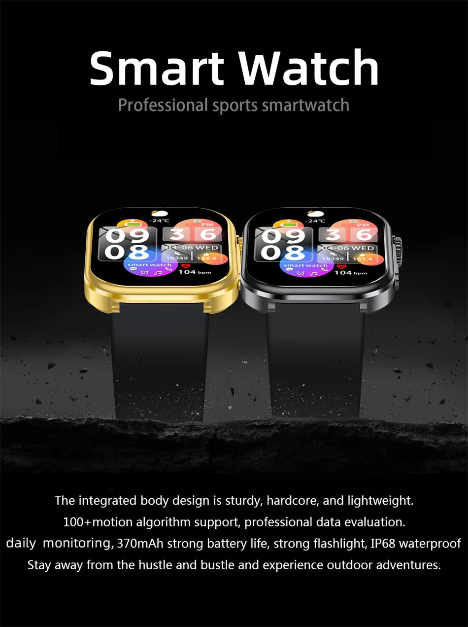 Smartwatch LIGE para mujer y hombre, pantalla 2,01", IP68, llamadas Bluetooth
