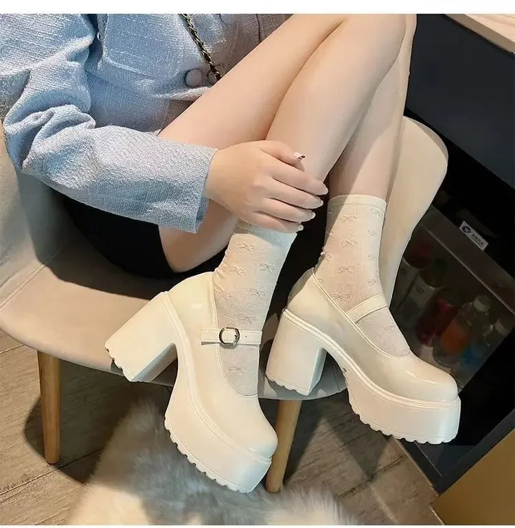 Zapatos Mary Jane de Tacón Alto para Mujer con Correa