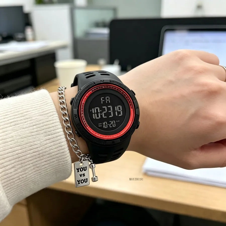 Reloj Digital LED Deportivo Militar Multifunción