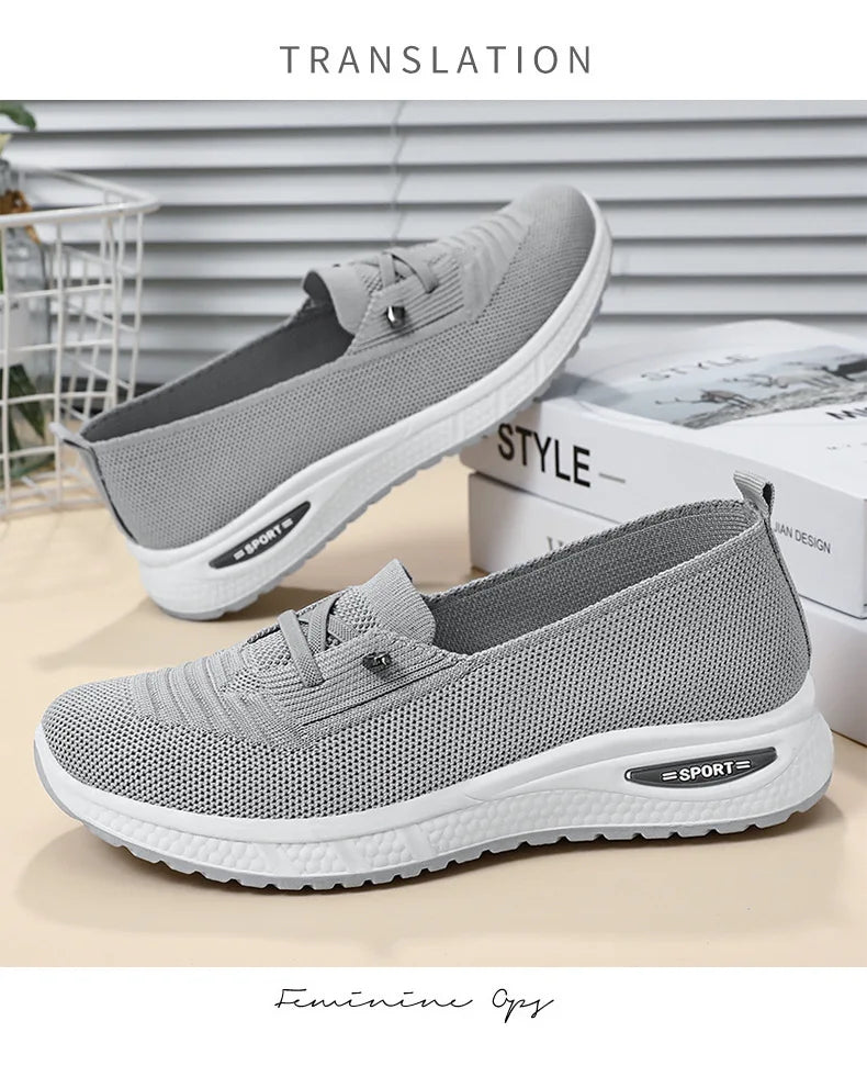 Zapatillas de Mujer Casual — Malla Transpirable, Suela Gruesa