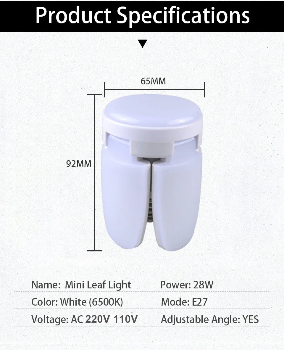 Bombilla LED Plegable E27 220V para el Hogar