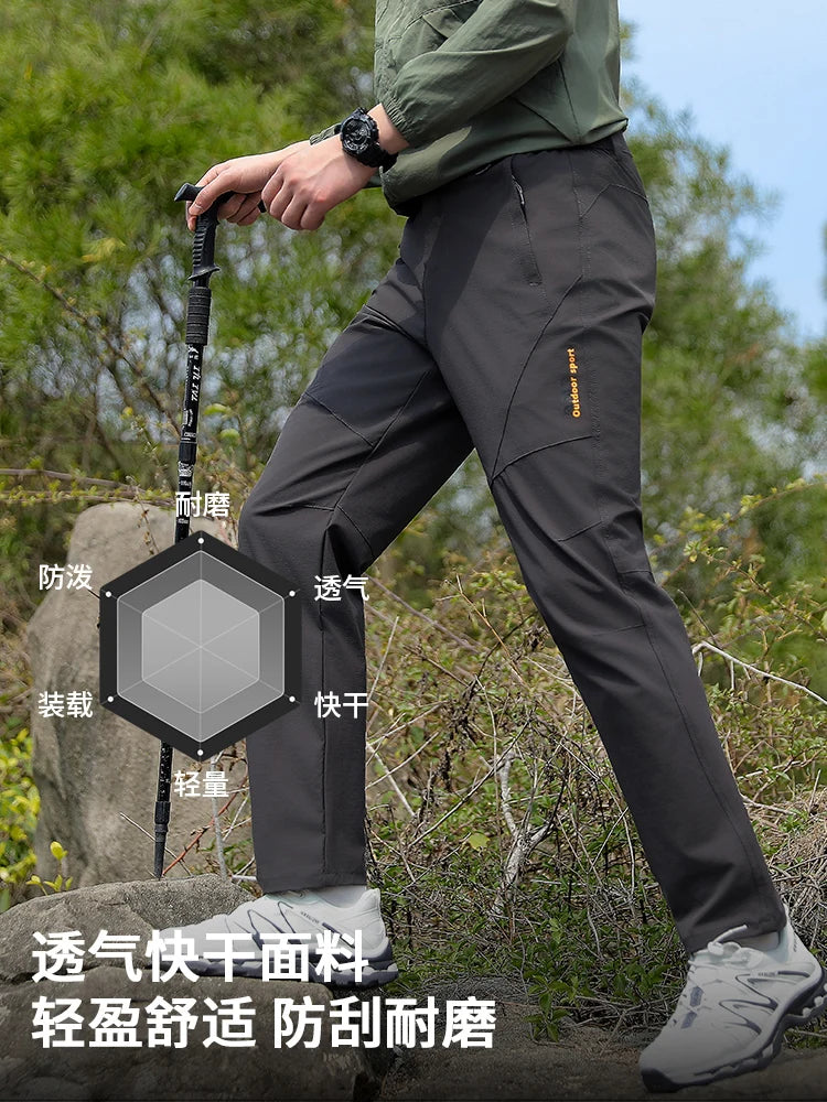 Pantalones de Montañismo Transpirables para Hombre, Verano Outdoor