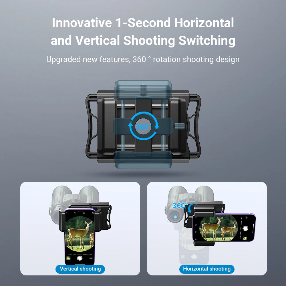 Adaptador Universal 360° para Teléfono en Telescopio APEXEL