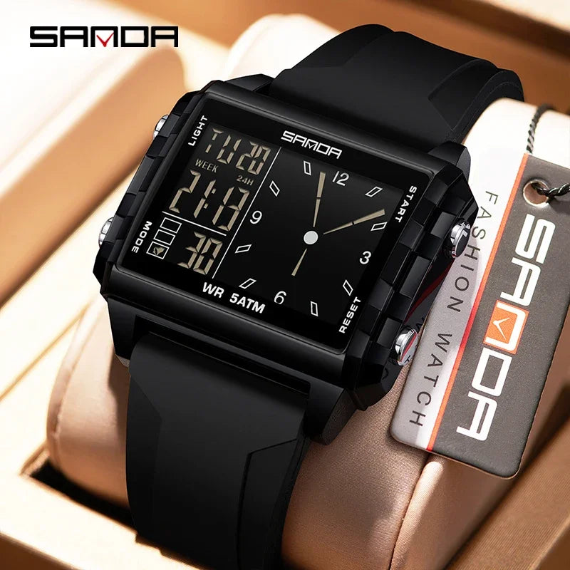 Reloj Digital SANDA Deportivo para Hombre Multifunción Luminoso