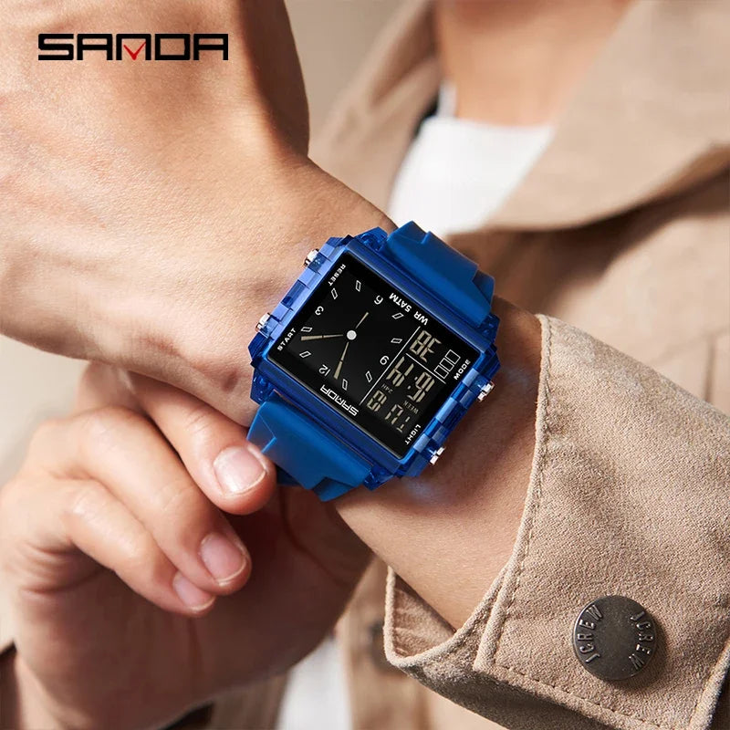 Reloj Digital SANDA Deportivo para Hombre Multifunción Luminoso