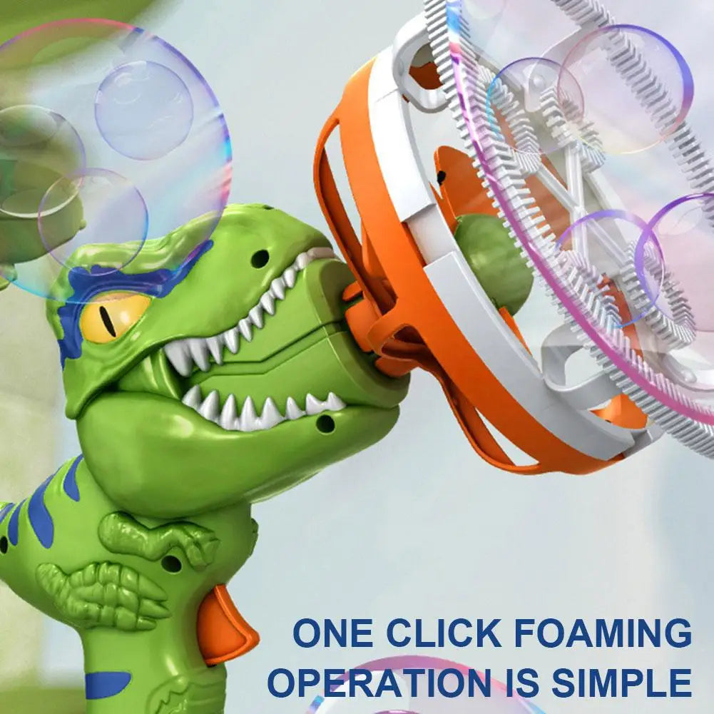 Pistola de Burbujas Automática Dinosaurio para Niños Exterior