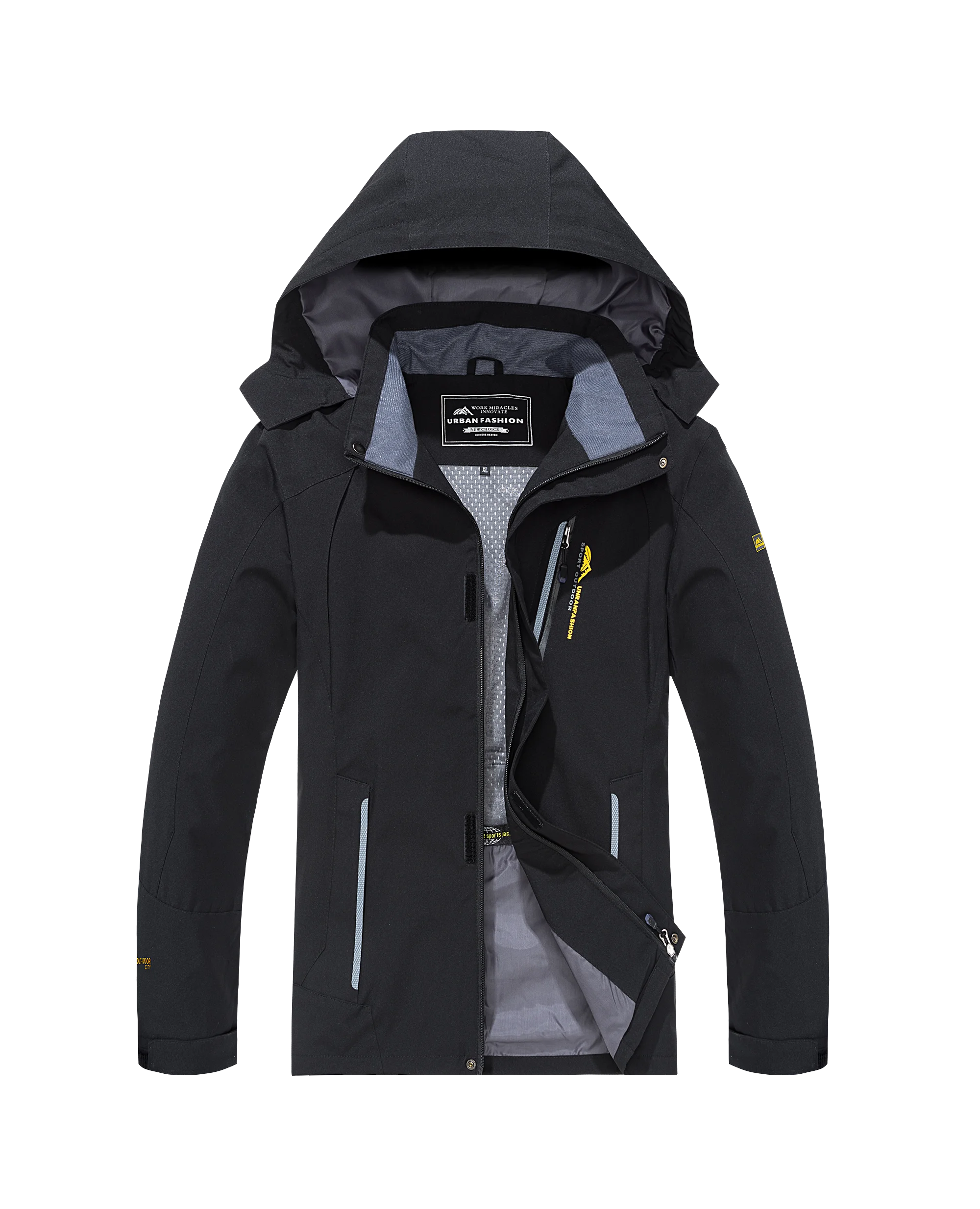 Chaqueta de Senderismo Impermeable para Hombre, Cortavientos, Outdoor