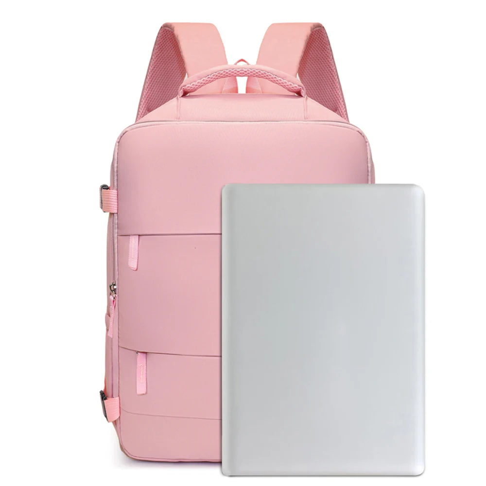 Mochila de Viaje Versátil 180°, Expandible con Compartimento para Laptop