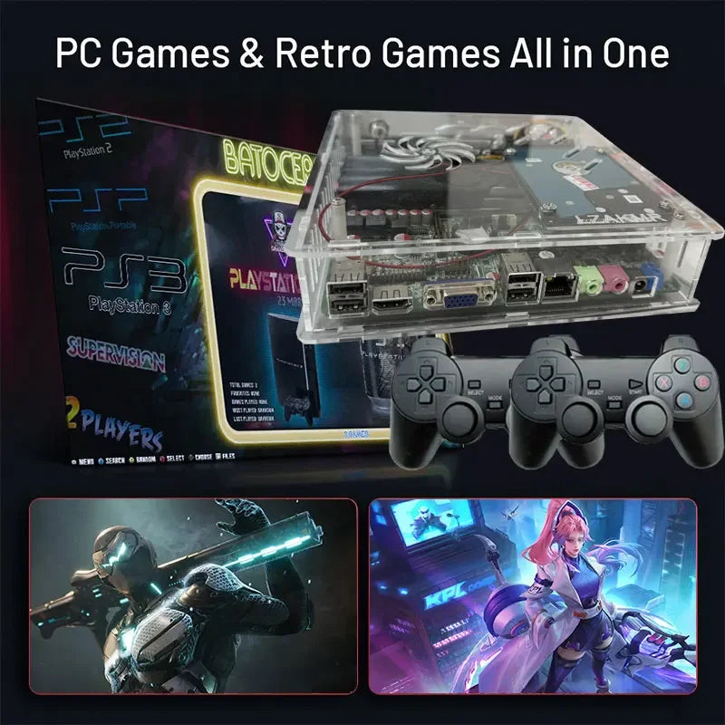 NUEVA Super Consola U7, Conecta y Juega en el Televisor, Disco Duro de 500 GB, Más de 70 000 Juegos Retro, Windows 11, 4 GB de RAM, 80 Emuladores para Wii, PS2, SS, DC, PSP, GAMECUBE