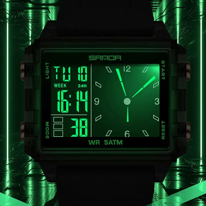 Reloj Digital SANDA Deportivo para Hombre Multifunción Luminoso