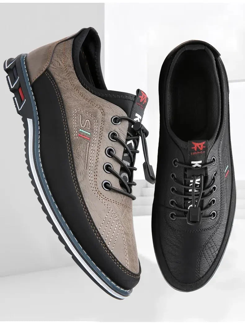 Zapatos casuales de hombre sin cordones, mocasines de poliuretano transpirables