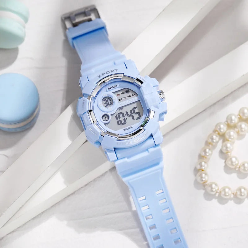 Reloj Deportivo Digital LED Impermeable para Niños