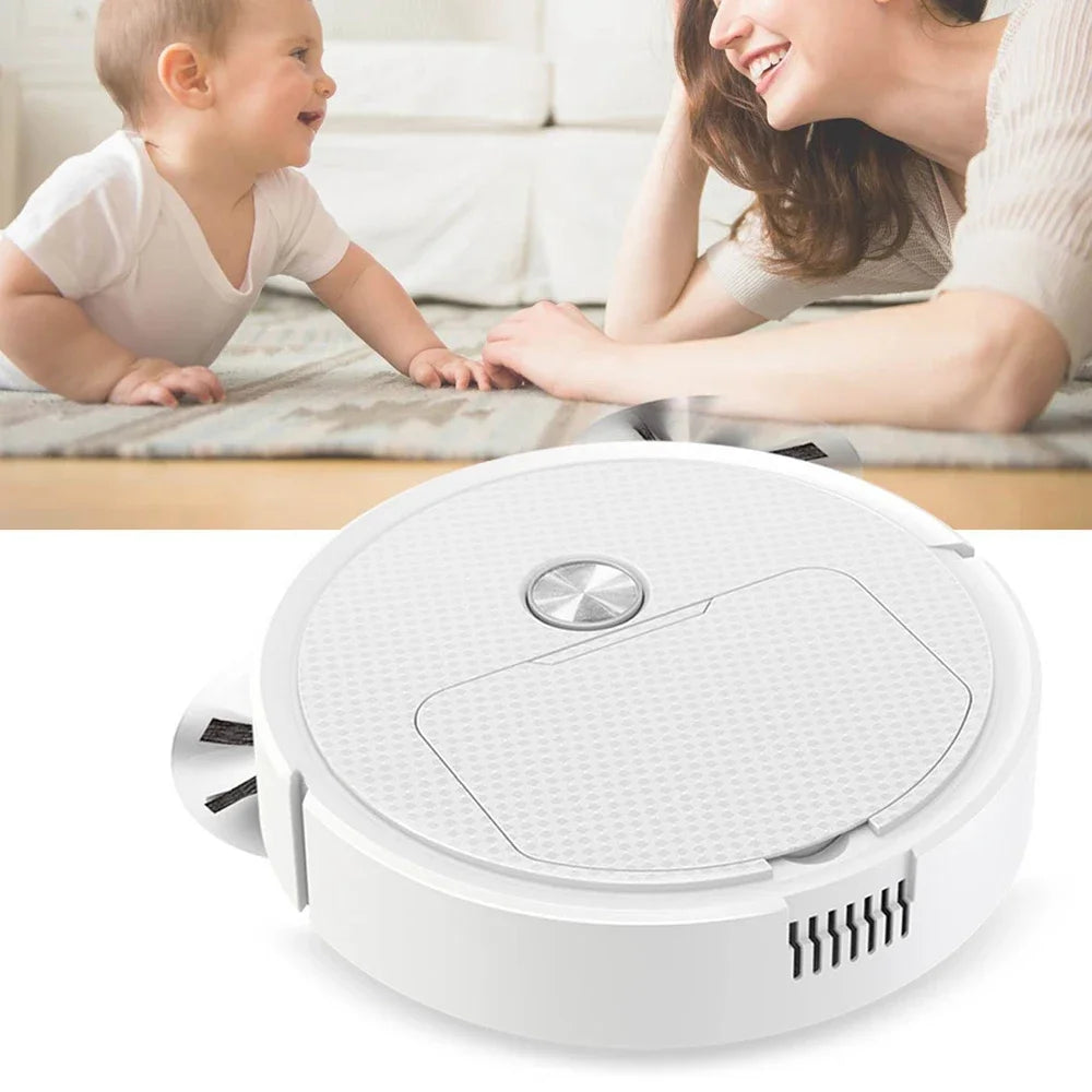 Robot Aspirador Mini 3 en 1, Inalámbrico para el Hogar, Barrido y Limpieza