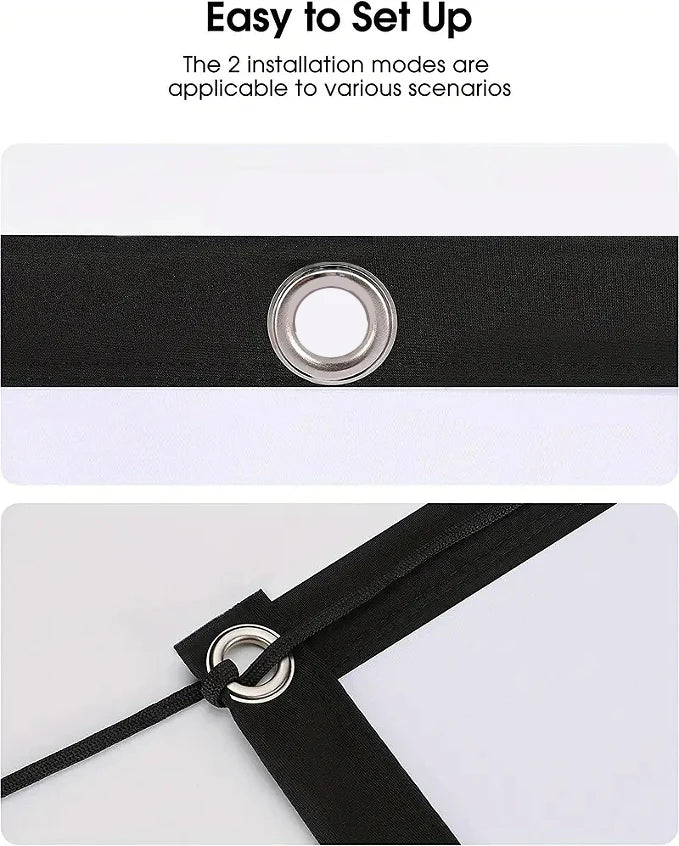 Pantalla de proyección para pared, plegable y fácil de limpiar, 60-150 pulgadas