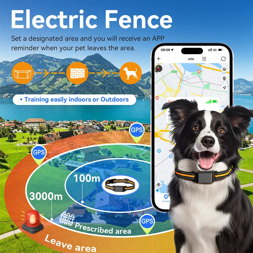 Collar GPS 4G Inteligente para Mascotas IP67 sin Suscripción