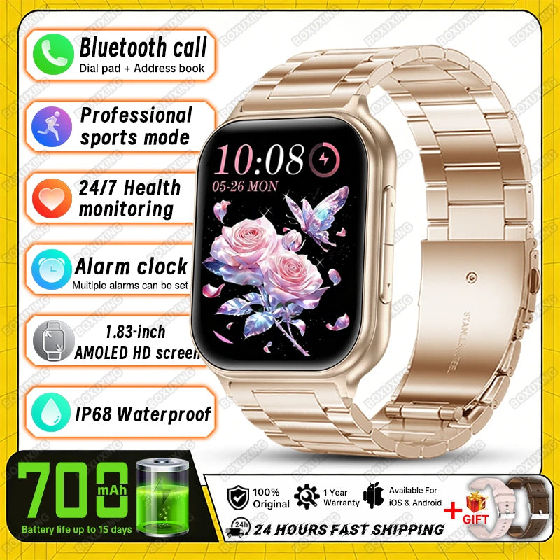 Reloj Inteligente Deportivo IP68 con Monitor de Ritmo Cardíaco 24H y Llamadas