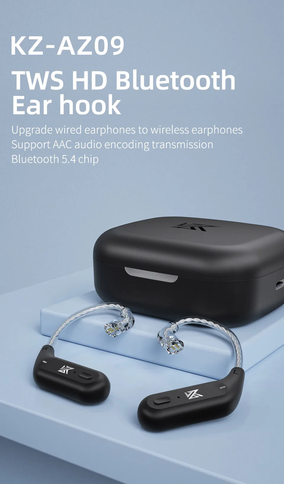 KZ AZ09 Cable Bluetooth 5.2 para Auriculares KZ
