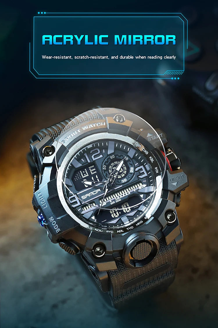 Reloj Digital LED Deportivo SANDA Multifunción para Hombre
