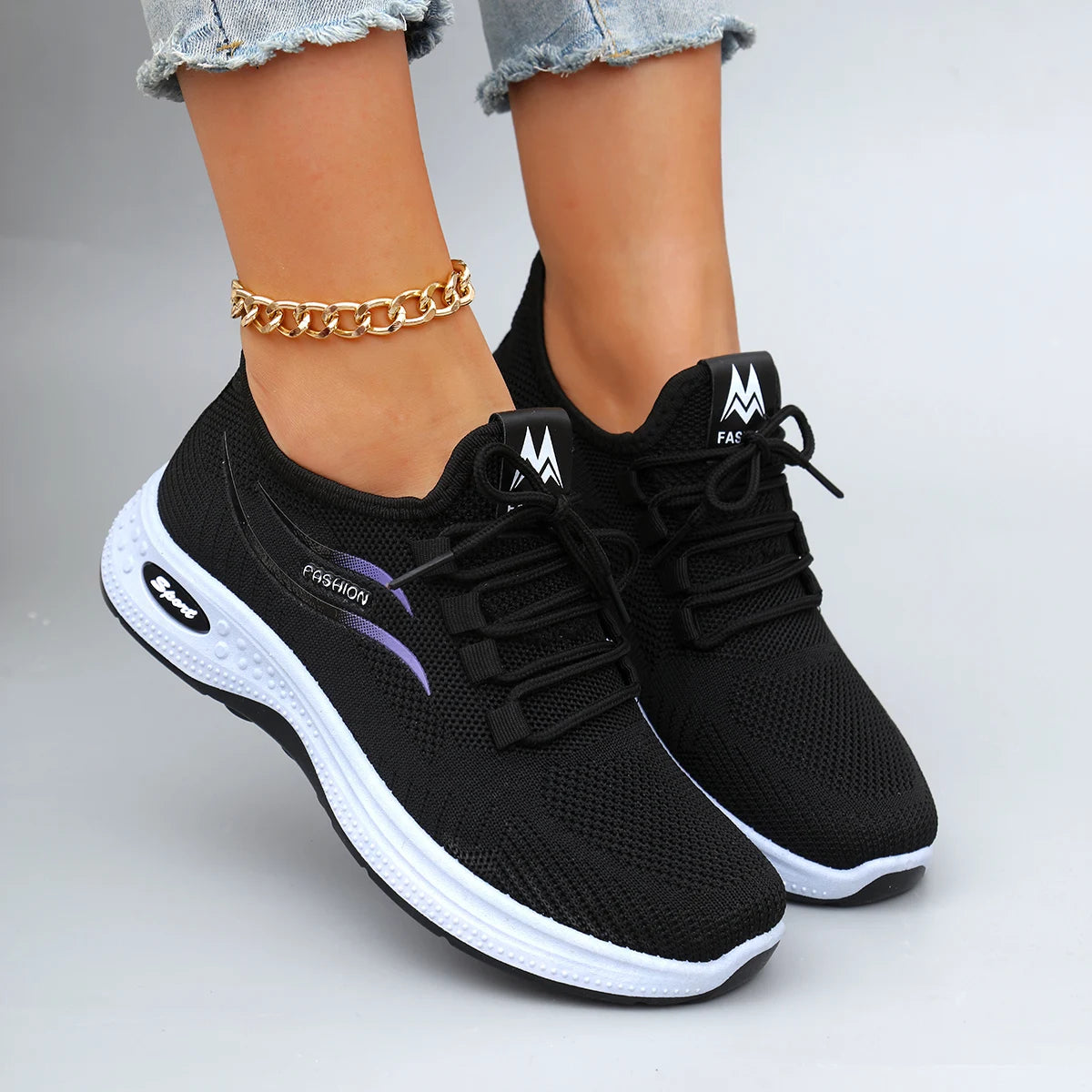 Zapatillas de malla transpirable de verano para mujer